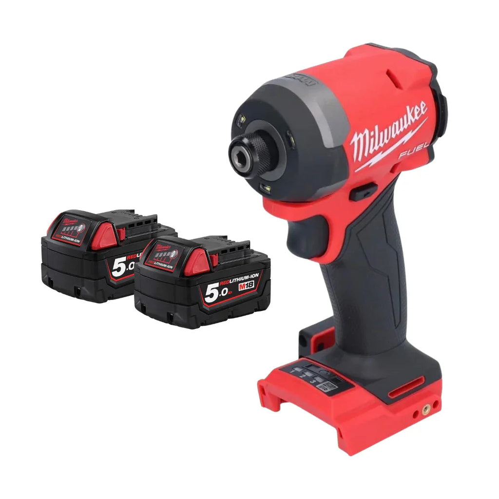 Milwaukee 18V Impact Driver + 2× 5.0Ah Batteries