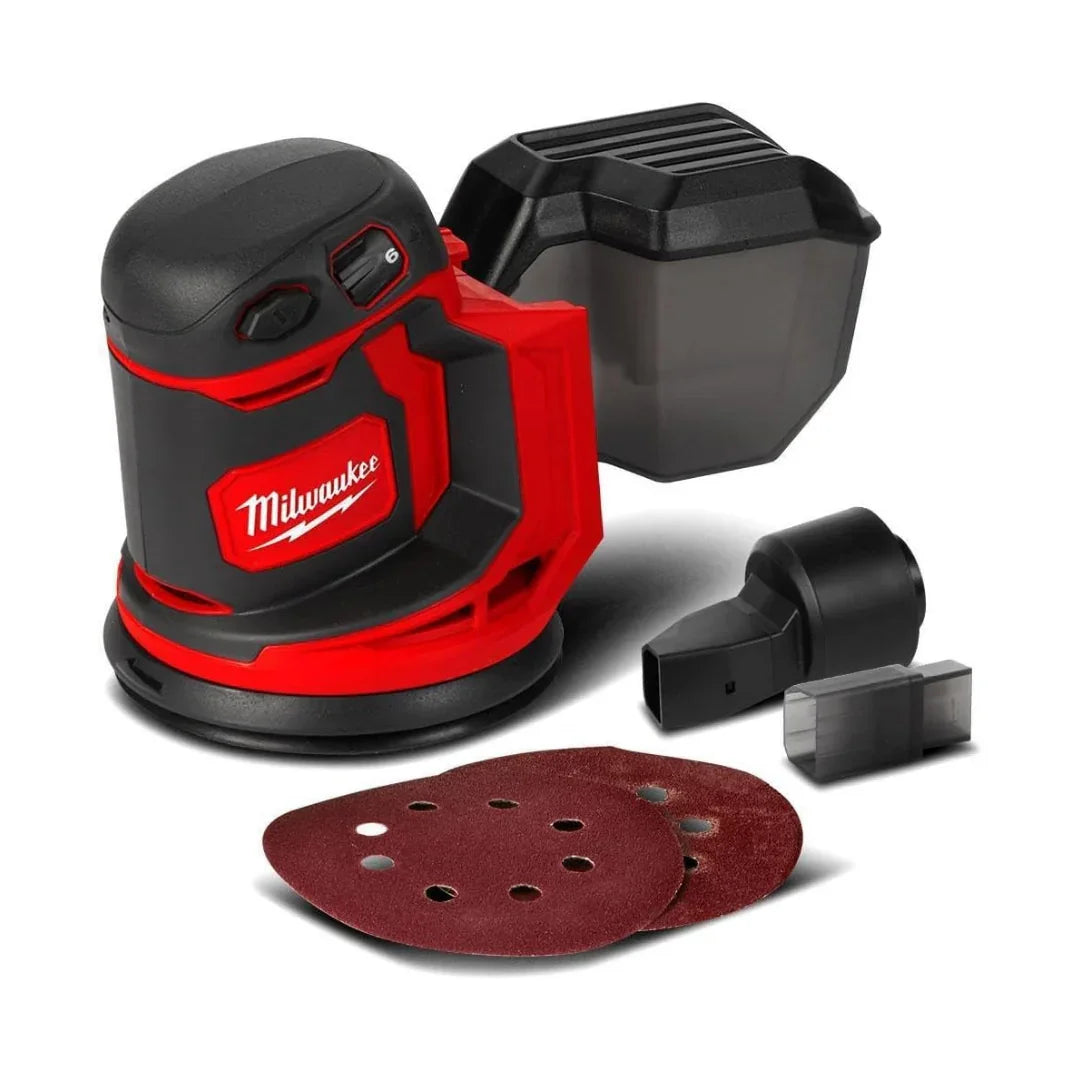 Milwaukee M18 BOS125-0 Orbital Sander + 2× 5.0Ah Batteries